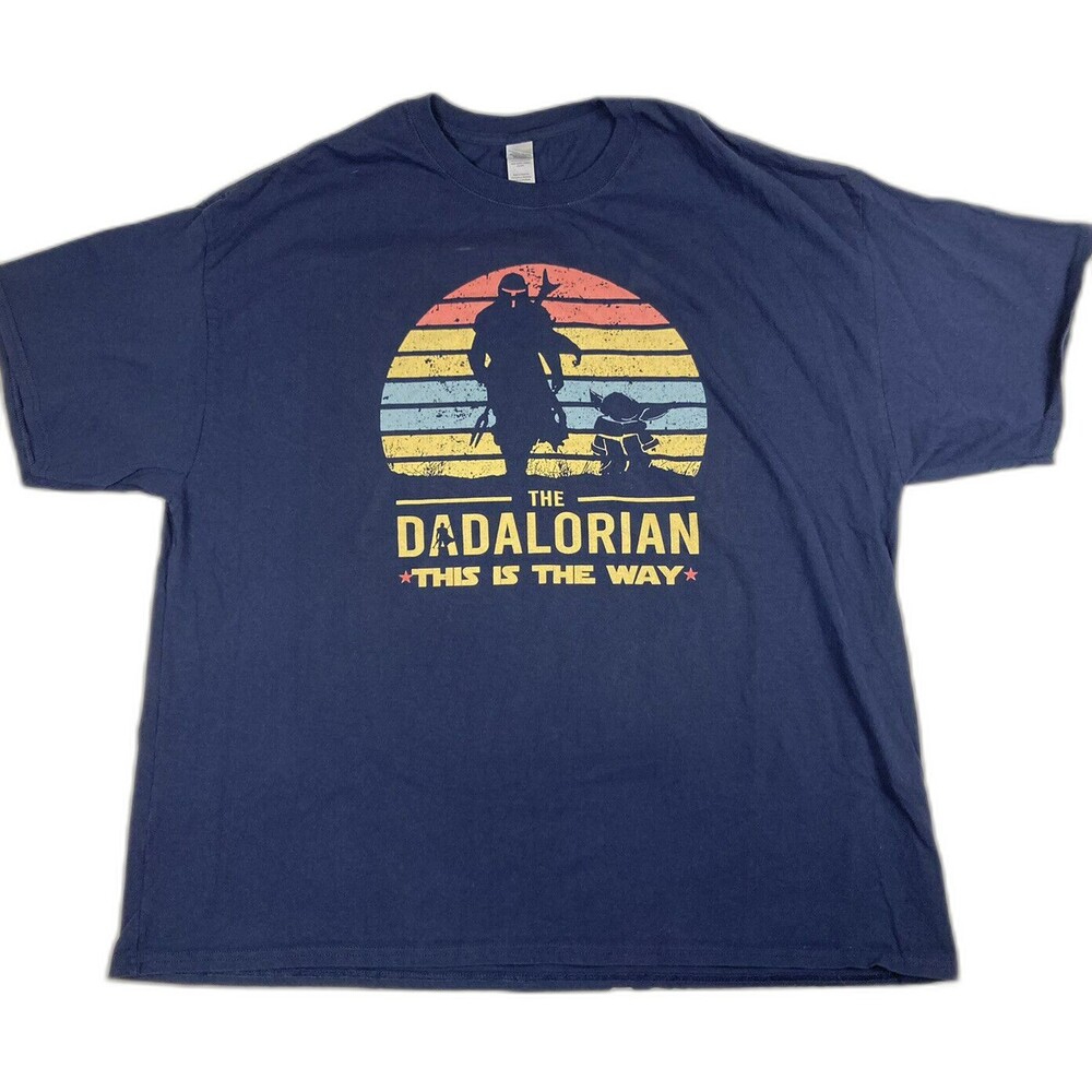 The Dadalorian This Is The Way Star Wars Themed T-Shirt Size XXXL - Navy Blue